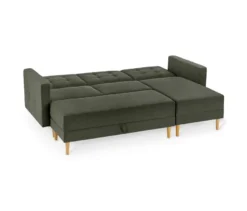 Federkern-Eckschlafsofa »Just Relax« mit Stauraumbank, grün