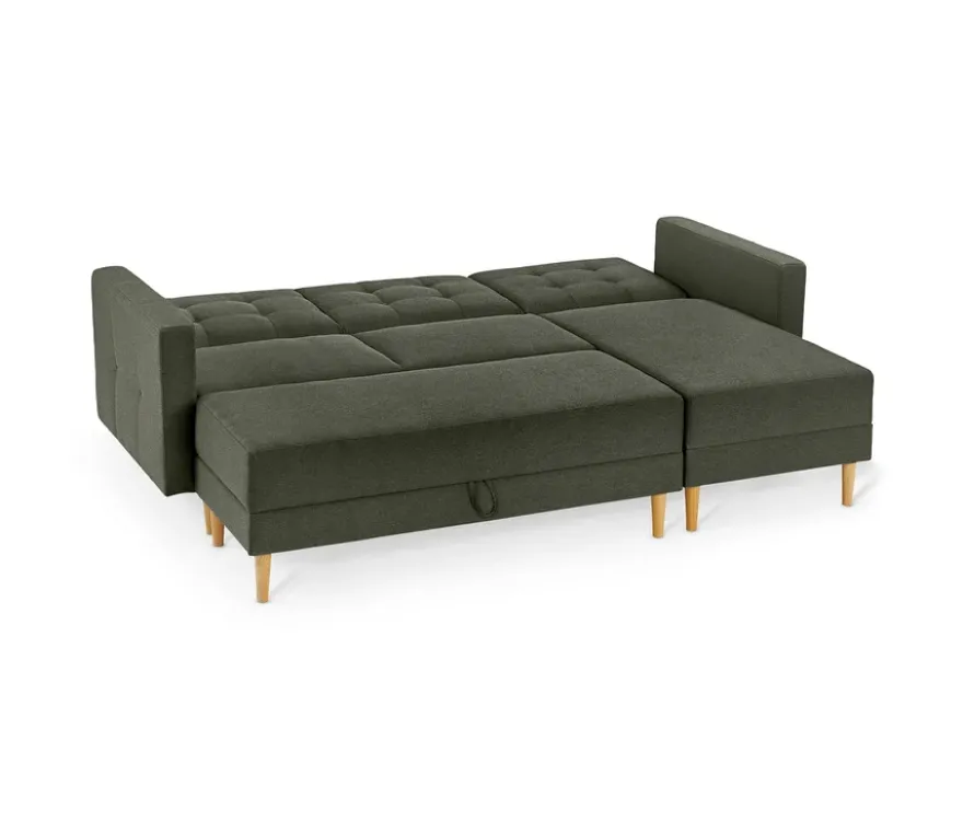 Federkern-Eckschlafsofa »Just Relax« mit Stauraumbank, grün