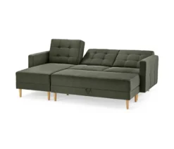 Federkern-Eckschlafsofa »Just Relax« mit Stauraumbank, grün