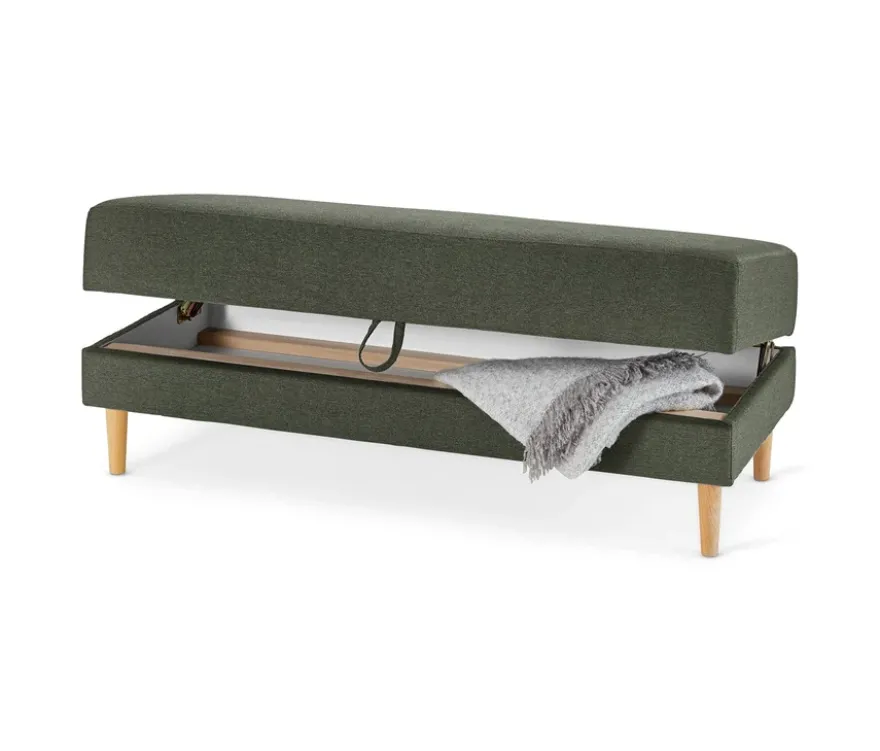 Federkern-Eckschlafsofa »Just Relax« mit Stauraumbank, grün