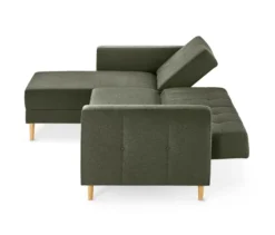 Federkern-Eckschlafsofa »Just Relax« mit Stauraumbank, grün