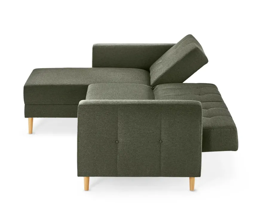 Federkern-Eckschlafsofa »Just Relax« mit Stauraumbank, grün
