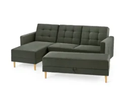 Federkern-Eckschlafsofa »Just Relax« mit Stauraumbank, grün