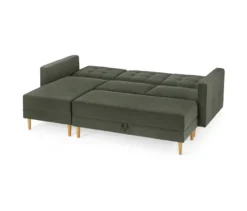 Federkern-Eckschlafsofa »Just Relax« mit Stauraumbank, grün