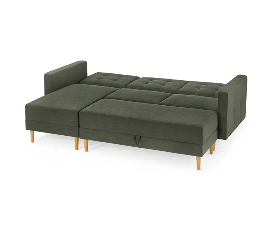 Federkern-Eckschlafsofa »Just Relax« mit Stauraumbank, grün