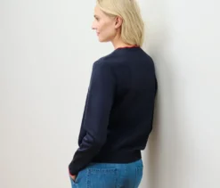 Feinstrick-Cardigan mit Wellenkante