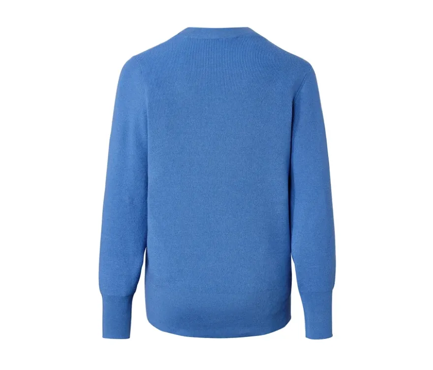 Feinstrickpullover, blau