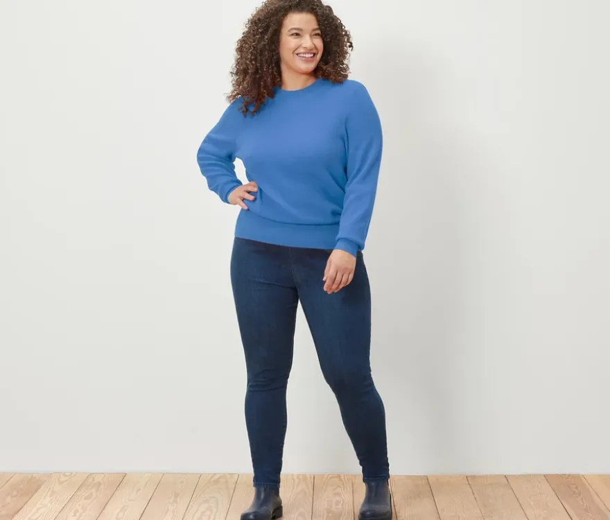 Feinstrickpullover, blau