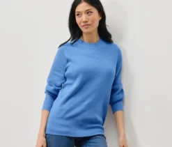 Feinstrickpullover, blau