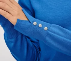Feinstrickpullover, blau