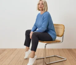 Feinstrickpullover, blau