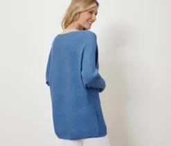Feinstrickpullover, blau