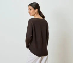 Feinstrickpullover, braun