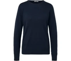 Feinstrickpullover, dunkelblau