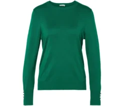 Feinstrickpullover, grün