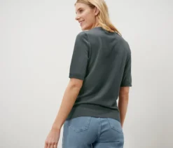 Feinstrickpullover, grün