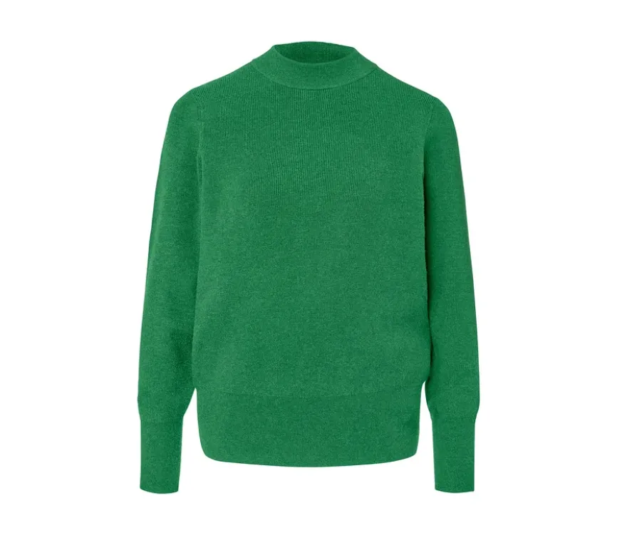 Feinstrickpullover, grün