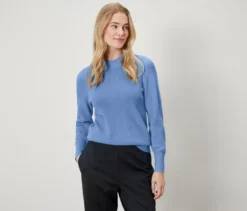 Feinstrickpullover, hellblau