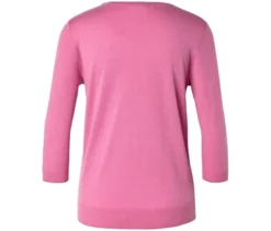 Feinstrickpullover mit Seide, rosa