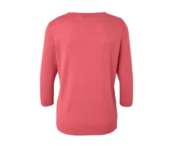 Feinstrickpullover mit Seide, koralle
