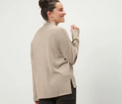 Feinstrickpullover mit Stehkragen