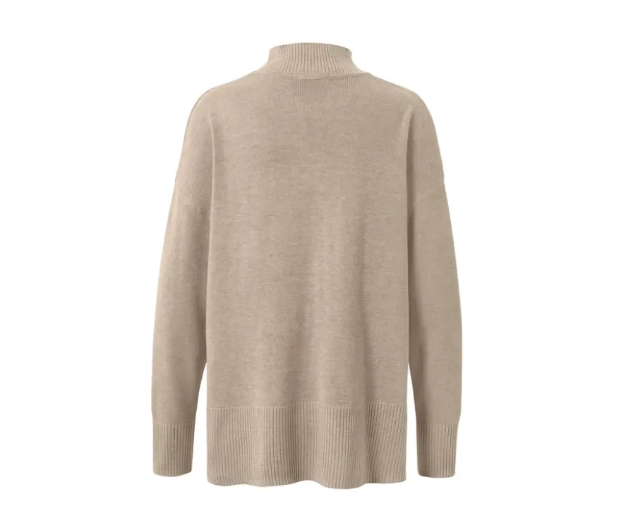 Feinstrickpullover mit Stehkragen