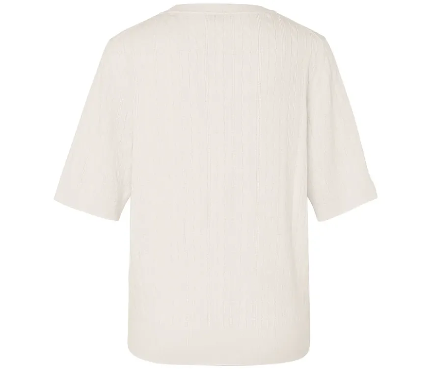 Feinstrickpullover mit Zopfmuster, beige
