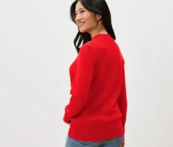 Feinstrickpullover, rot