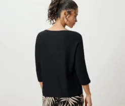 Feinstrickpullover, schwarz