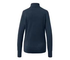 Feinstrick-Rollkragenpullover, dunkelblau