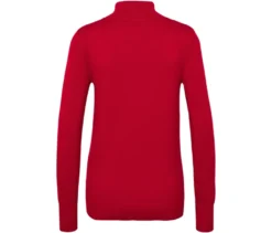 Feinstrick-Rollkragenpullover, rot