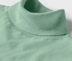 Feinstrick-Rollkragenpullover, mint