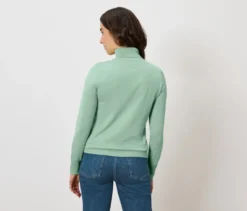 Feinstrick-Rollkragenpullover, mint