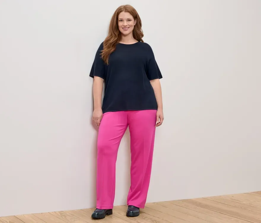 Feinstrick-Shirt, dunkelblau