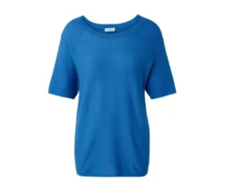 Feinstrick-Shirt, kobaltblau
