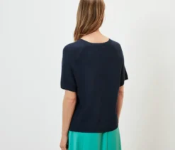 Feinstrick-Shirt, navy