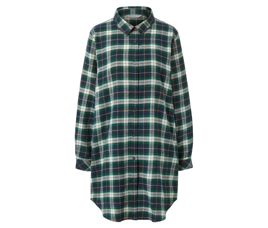 Flanell-Nachthemd, grün