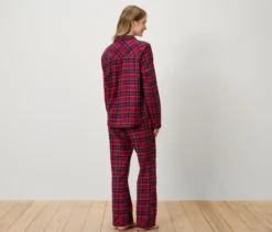 Flanell-Pyjama-Set, rot