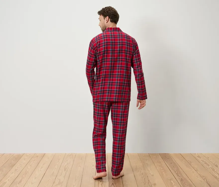 Flanell-Pyjama-Set, rot