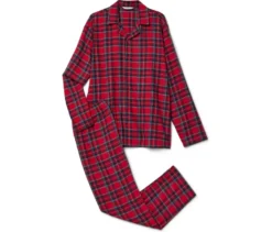 Flanell-Pyjama-Set, rot