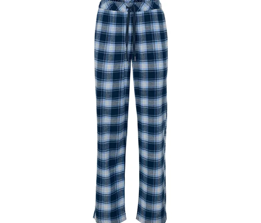 Flanell-Relaxhose, blau