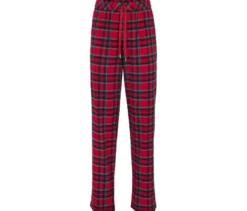 Flanell-Relaxhose, rot