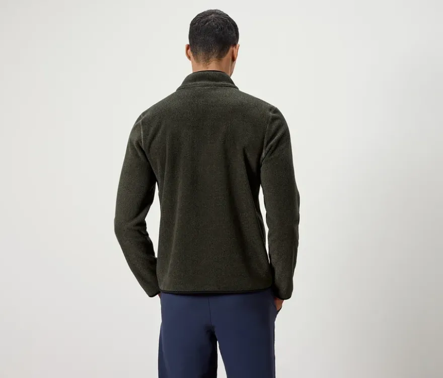 Fleece-Troyer, khaki-anthrazit