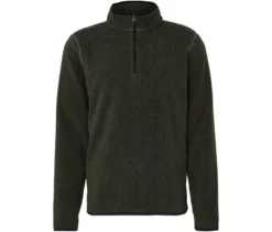 Fleece-Troyer, khaki-anthrazit