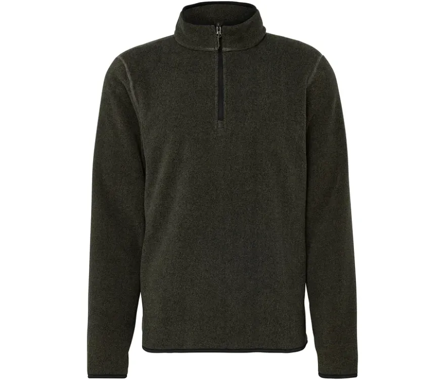 Fleece-Troyer, khaki-anthrazit