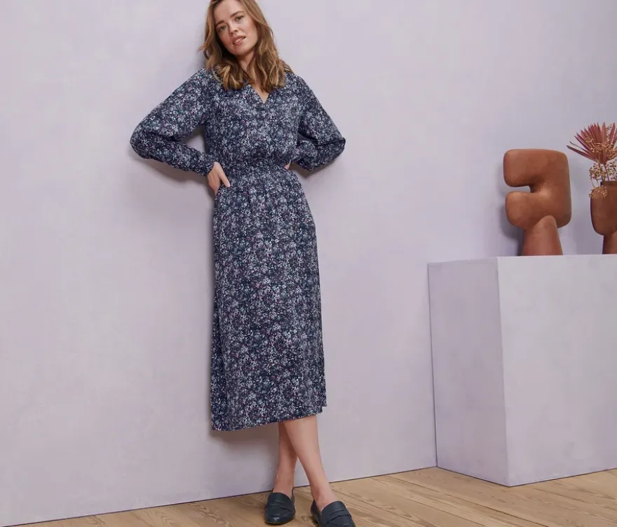Florales Midi-Kleid