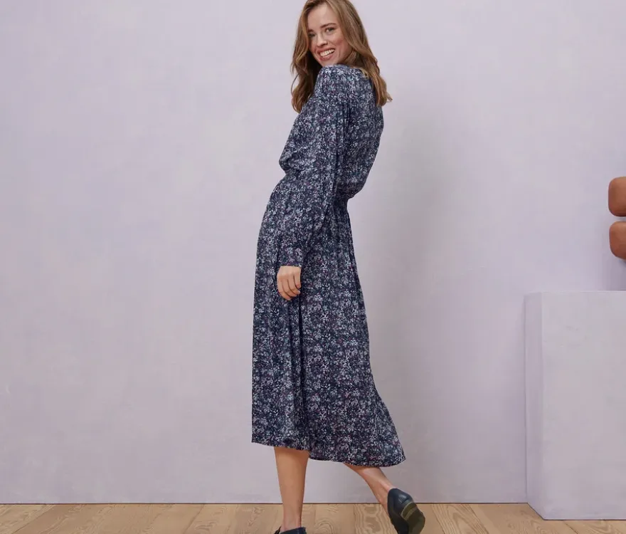 Florales Midi-Kleid