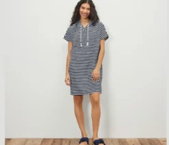 Frottee-Strandkleid, gestreift