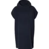 Frottee-Umzieh-Poncho, navy