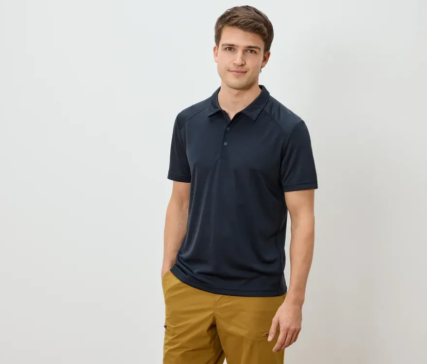 Funktions-Poloshirt, navy
